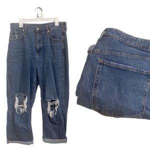 Wild Fable “Highest Rise” Baggy Distressed Jeans